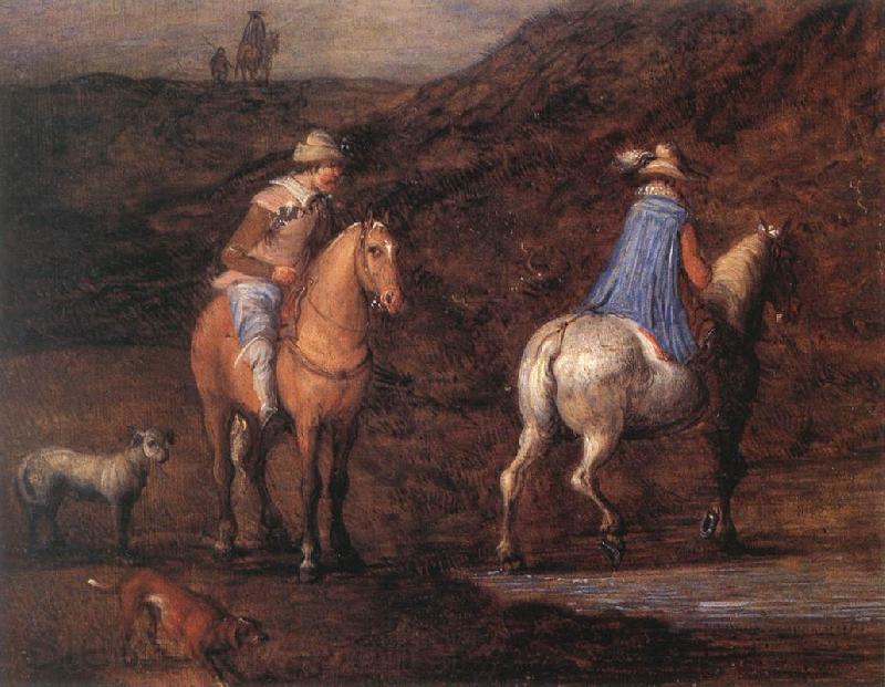 BRUEGHEL, Jan the Elder Travellers on the Way (detail) fd Spain oil painting art